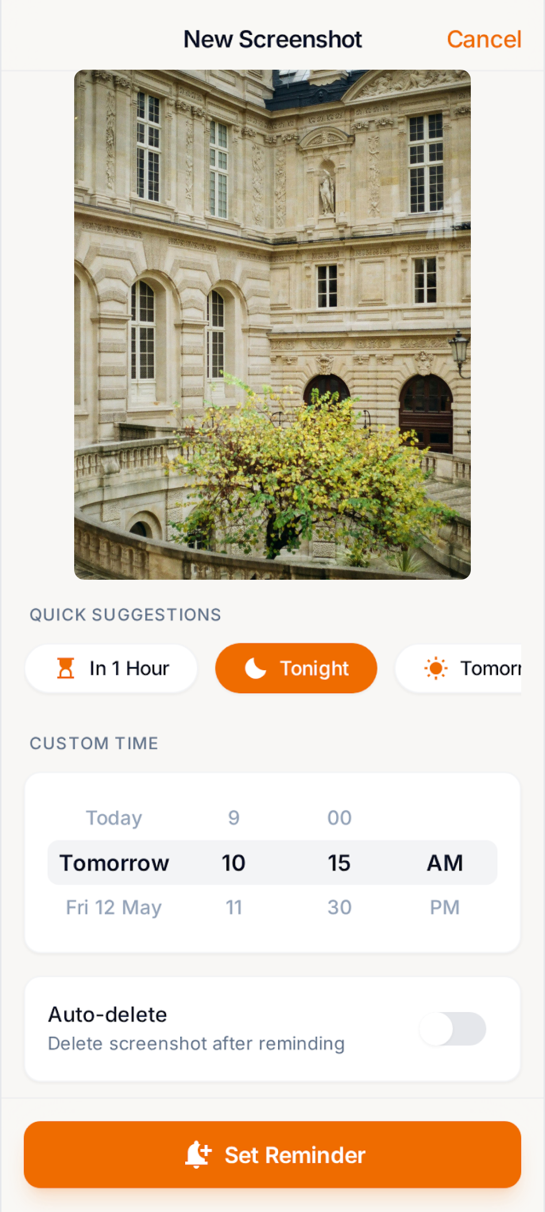 Snact app welcome screen