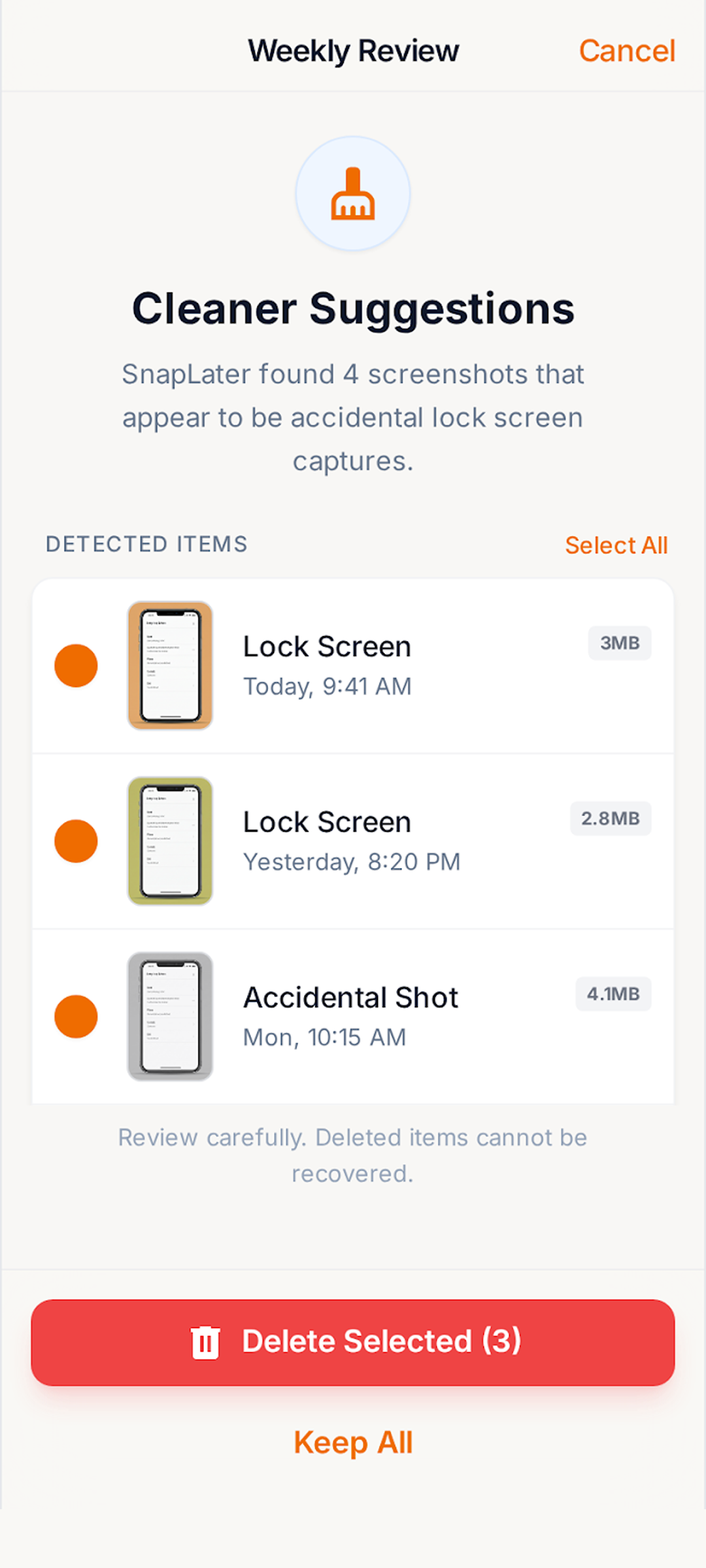 Snact app welcome screen